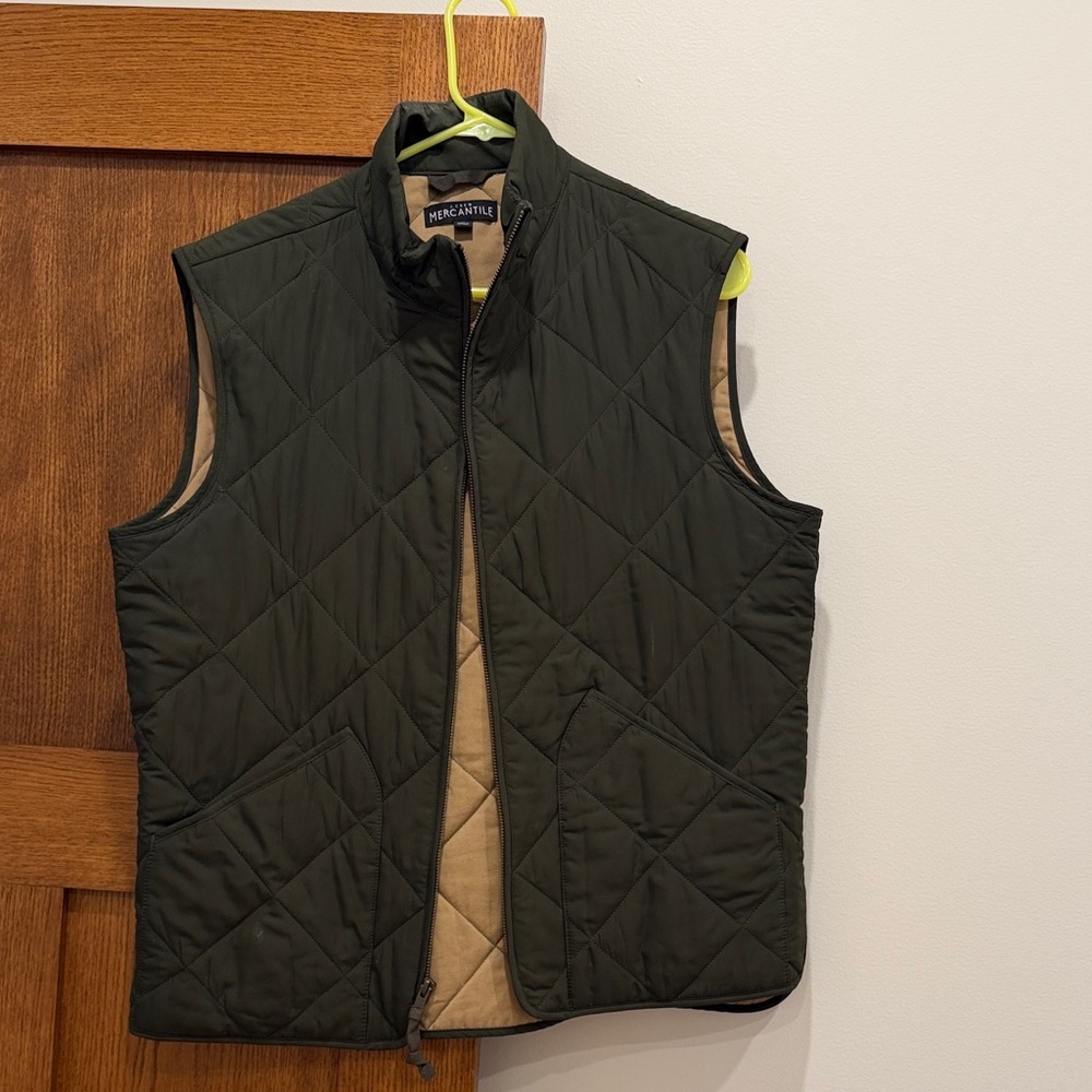 J. Crew Olive Quilted Vest